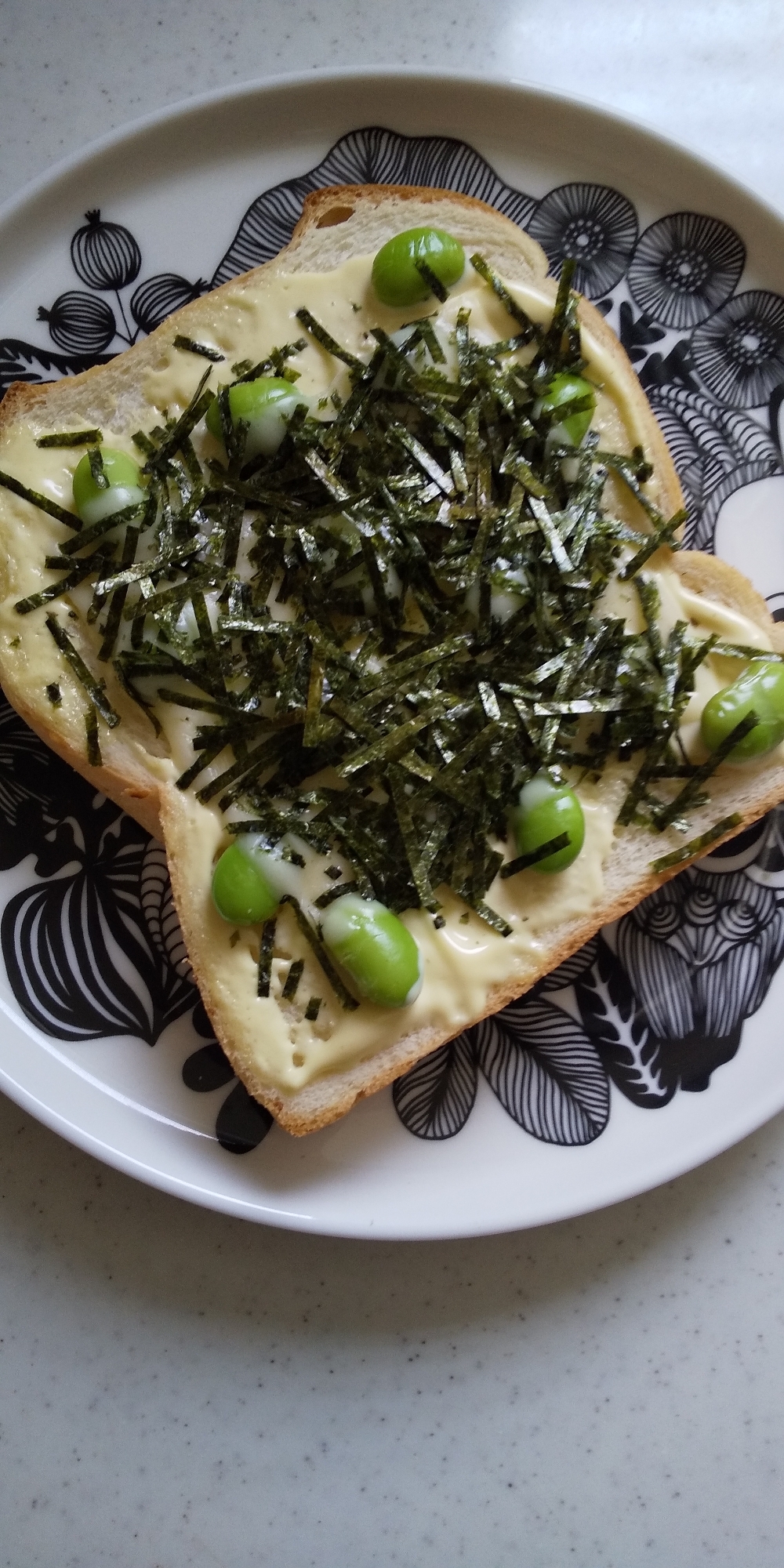 枝豆と海苔のトースト☆