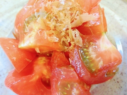 トマト熟して消費したいときにサッと作れて嬉しかったです。かつおあえ美味しい！( ´ ▽ ` )ﾉ