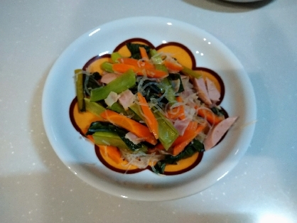 小松菜と春雨の中華風サラダ