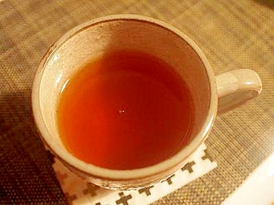 渋い紅茶！　ピーチアプリコット＆林檎ジュース