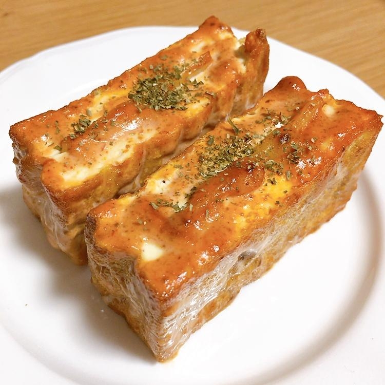 厚揚げのチーズ挟み焼き★*。