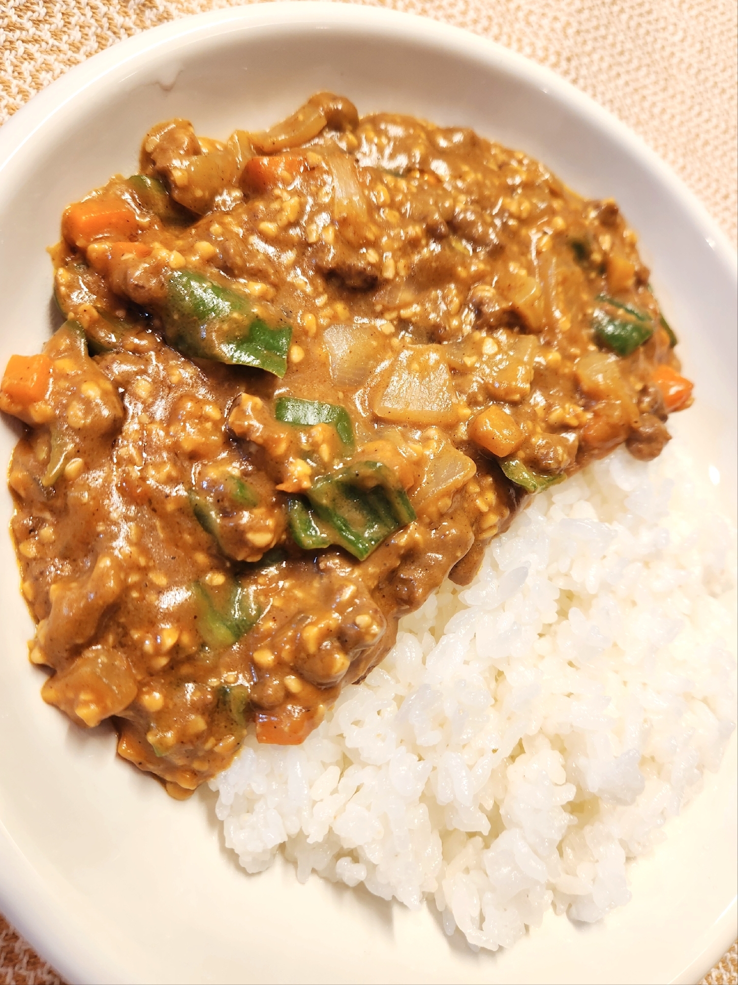 【主食】納豆ひき肉カレー