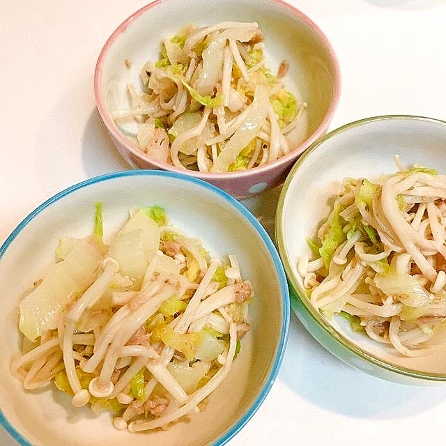 レンチン白菜で♪えのきとツナのチョレギサラダ