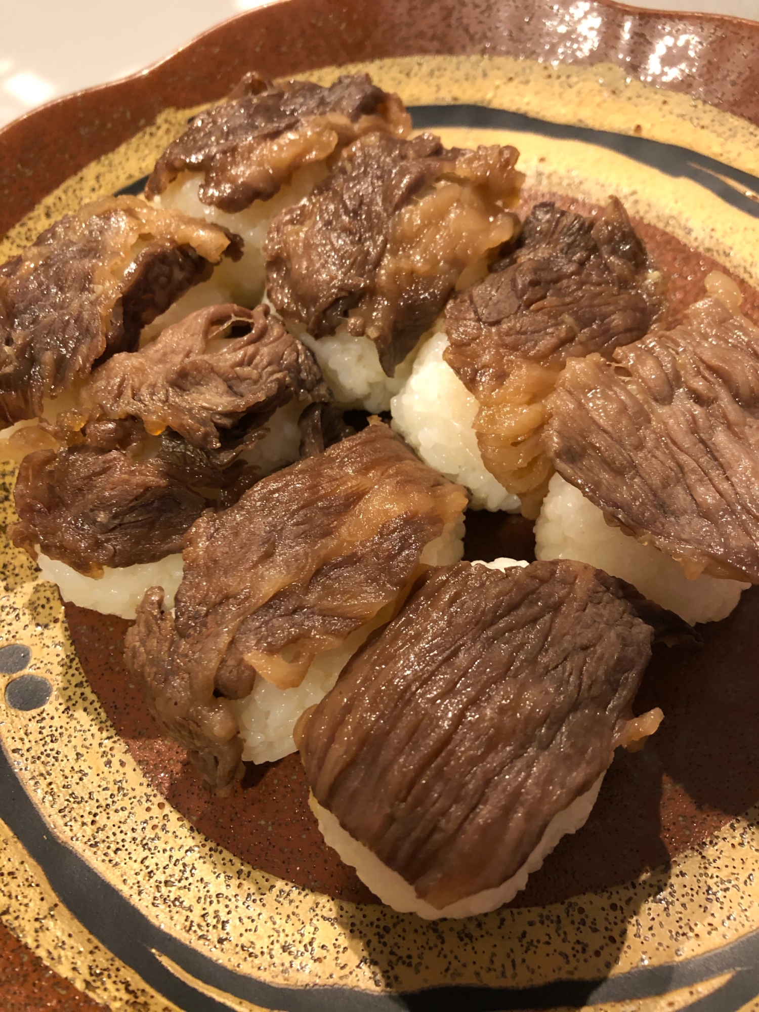 牛こま切れ肉の握り寿司 レシピ 作り方 By アリカフェ 楽天レシピ