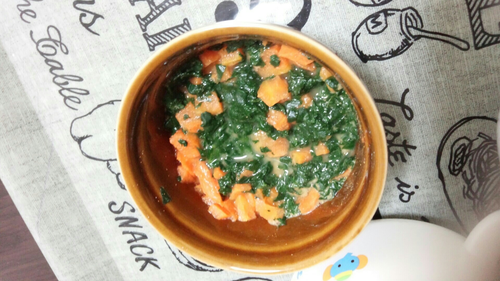 離乳食中期 ほうれん草と人参のきなこ和え レシピ 作り方 By たくみ905 楽天レシピ 離乳食中期 ほうれん草と人参のきなこ和え レシピ 作り方 By たくみ905 楽天レシピ