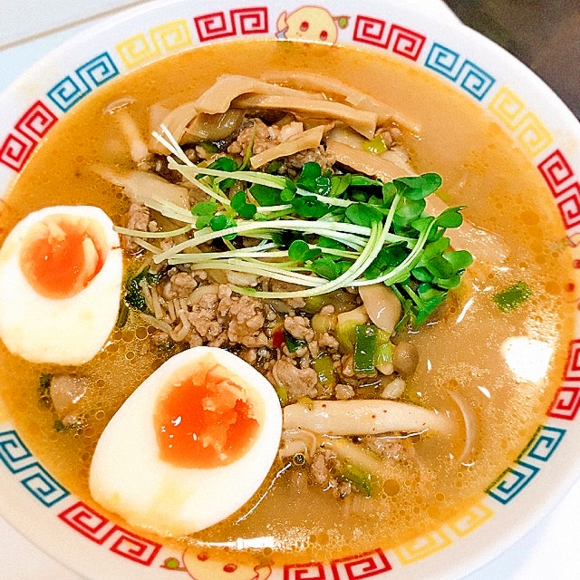 きのこたっぷり☆餡かけ味噌ラーメン