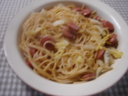 作ろうと思ってパスタを茹でてたらベーコンがなかったので
慌ててウインナーで代用しました（;´▽｀A‘‘
今回も美味しかったです。ごちそうさまでした！