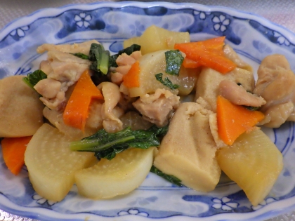 大根と高野豆腐鶏肉の煮物