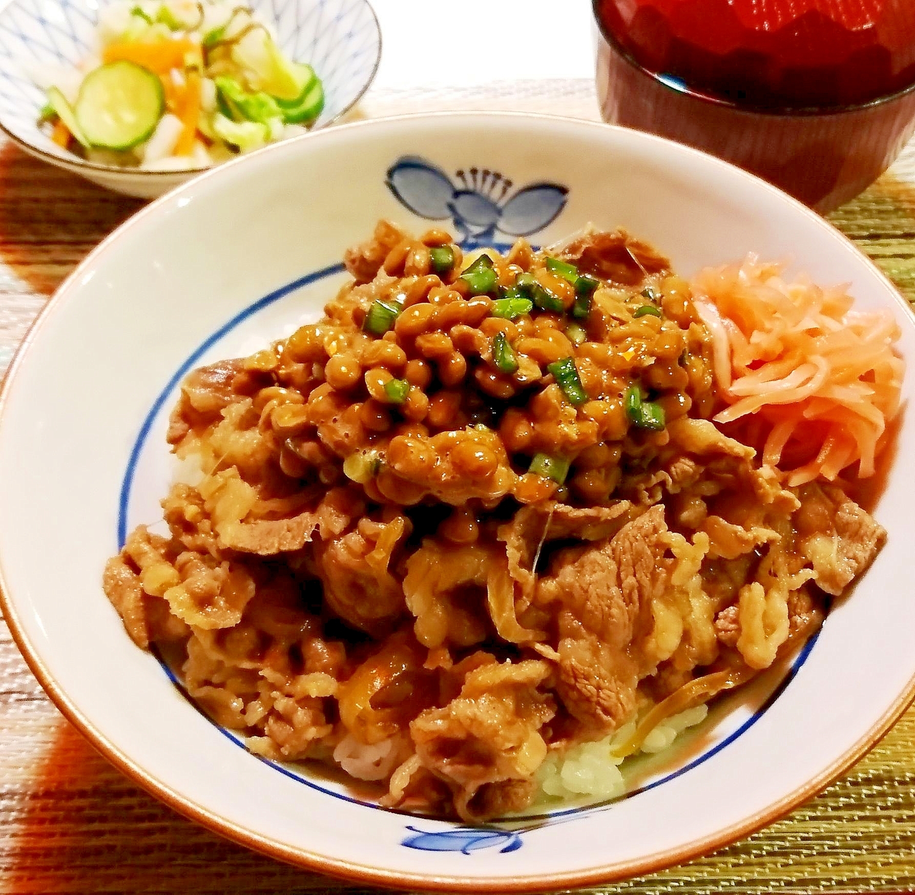 納豆牛丼♪