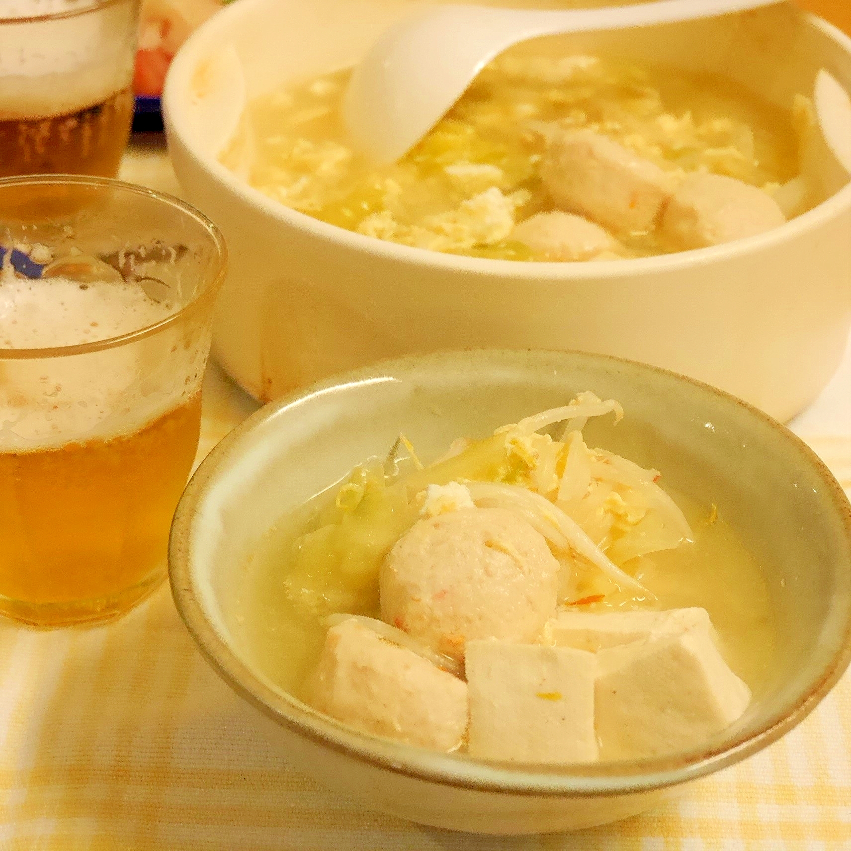 酸辣湯麺風★鶏団子鍋★創味シャンタン鍋