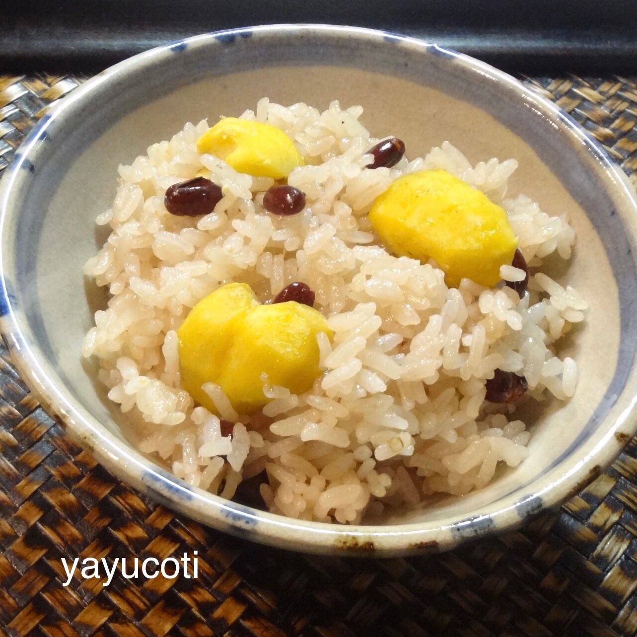 冷凍保存の栗を使ってみた*栗入りお赤飯