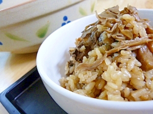 土鍋で舞茸ご飯