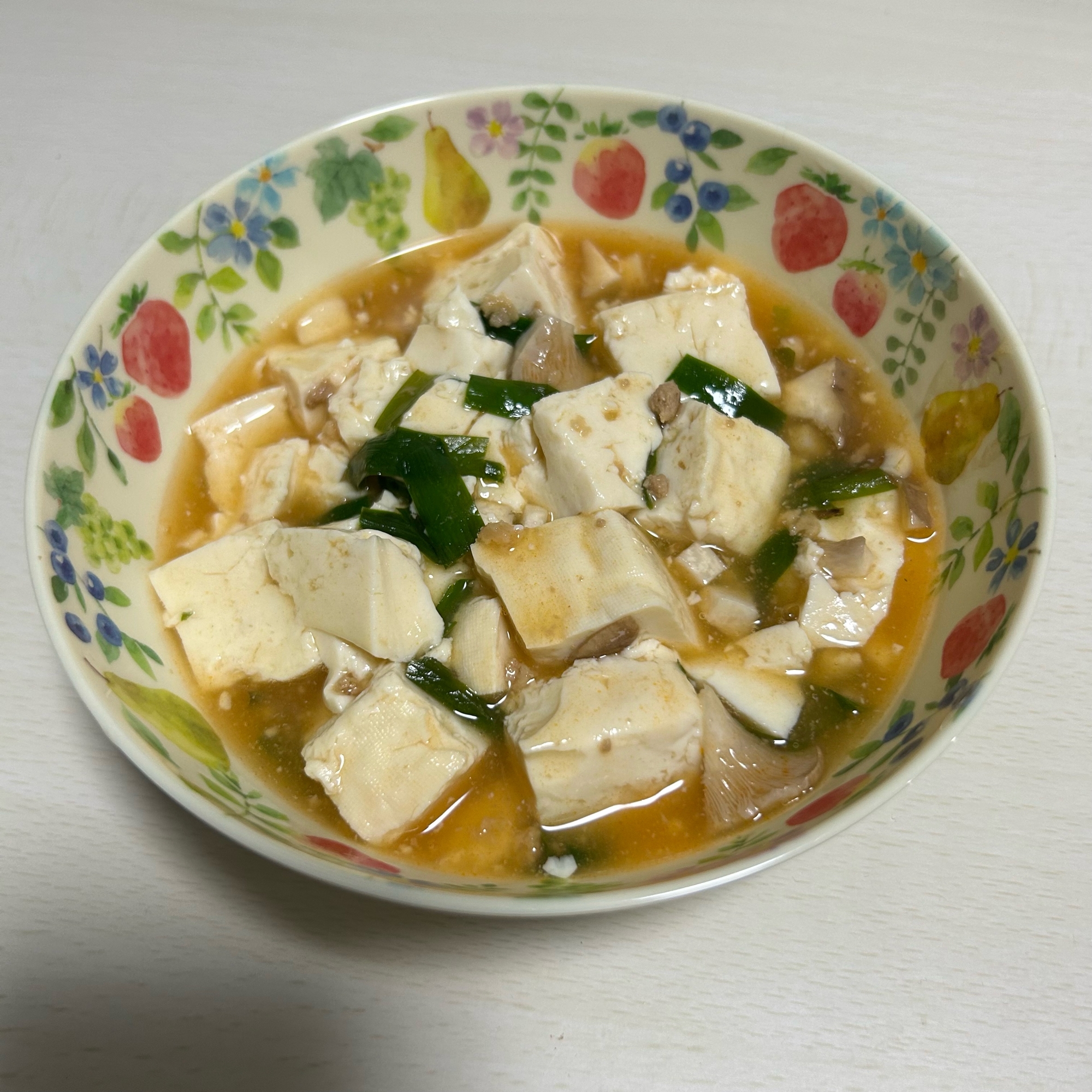 ニラたっぷり！美味しい麻婆豆腐
