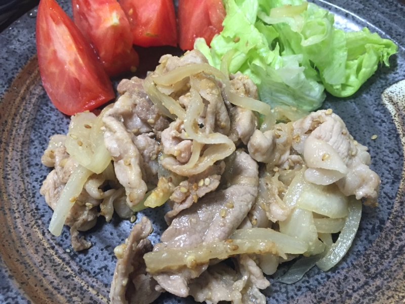 豚肉の胡麻味噌炒め