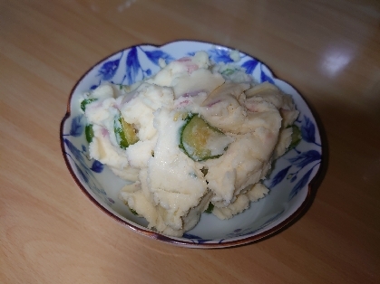 きゅうりとベーコンポテトサラダ