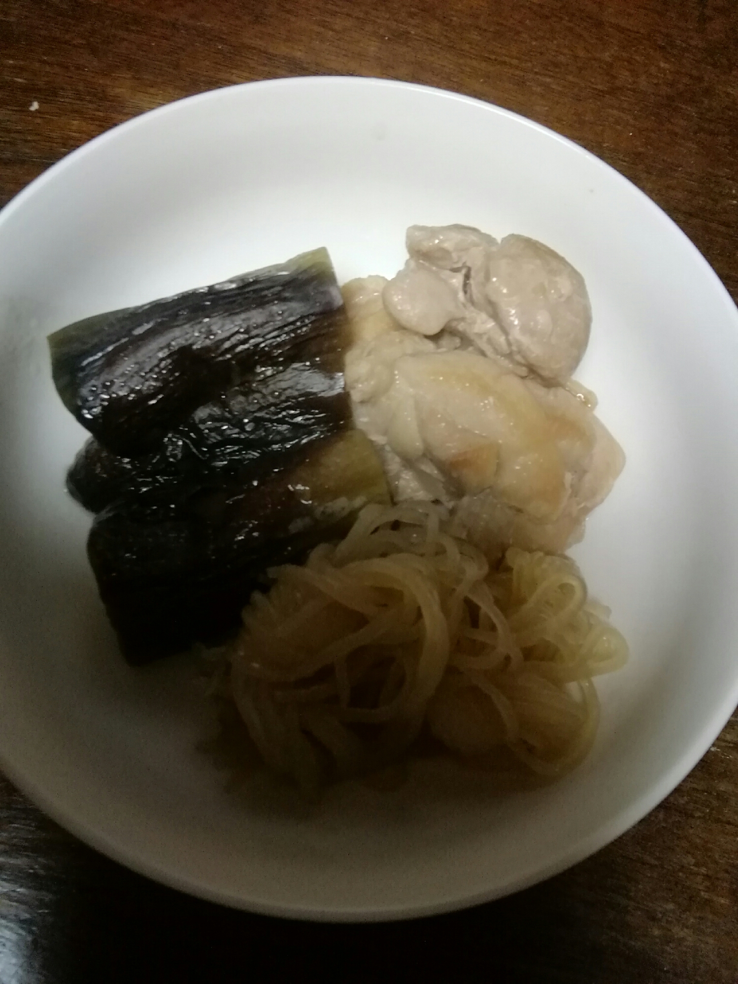 なすと鶏肉の煮物