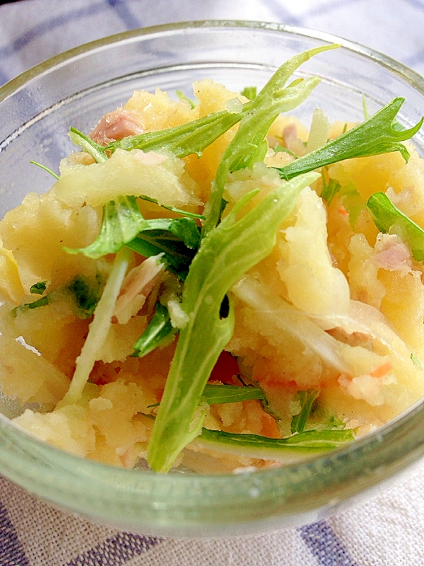 ノンマヨ！水菜とツナのポテトサラダ