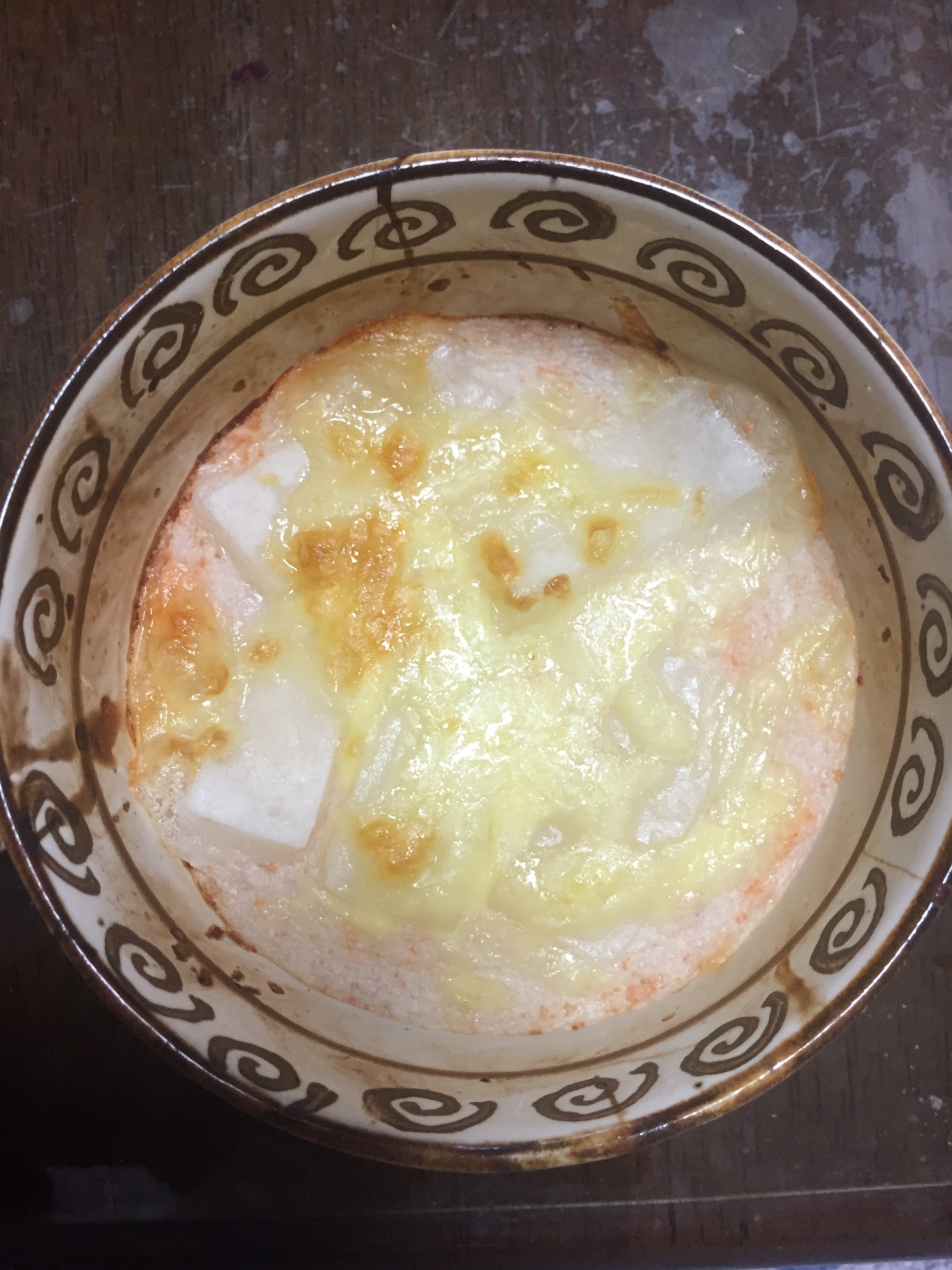 切り餅の山芋明太子チーズ