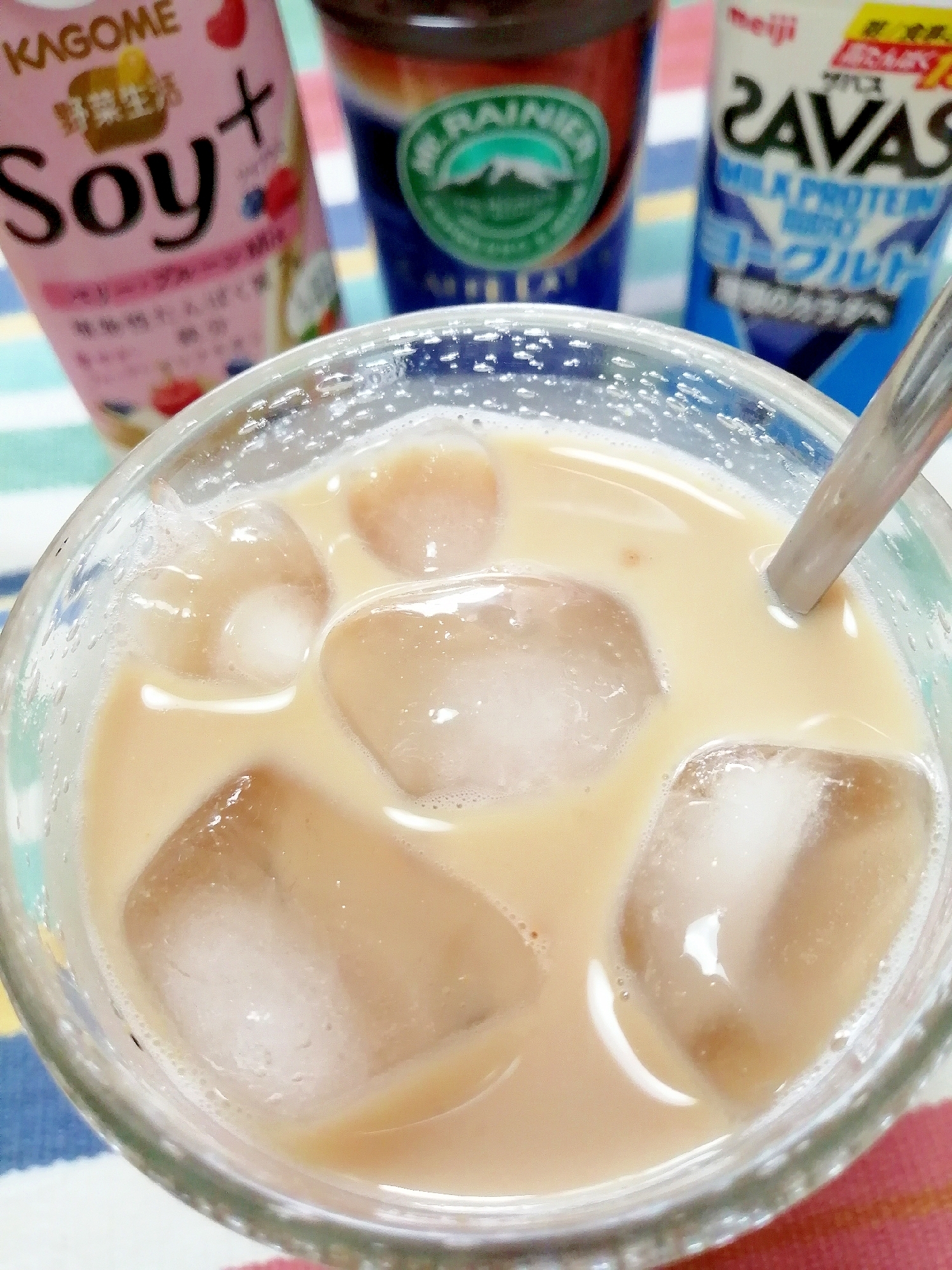 アイス☆野菜生活SOY+ヨーグルトカフェラテ♪