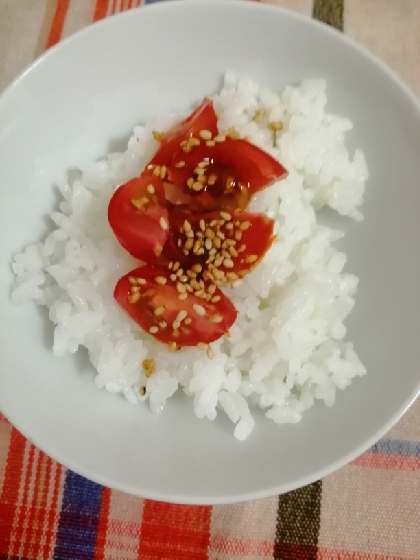 ミニトマトの胡麻和え丼♪｡.:*･ﾟ✽