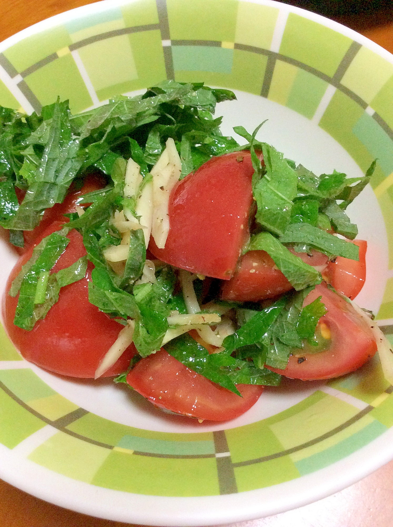 トマトと大葉と新生姜