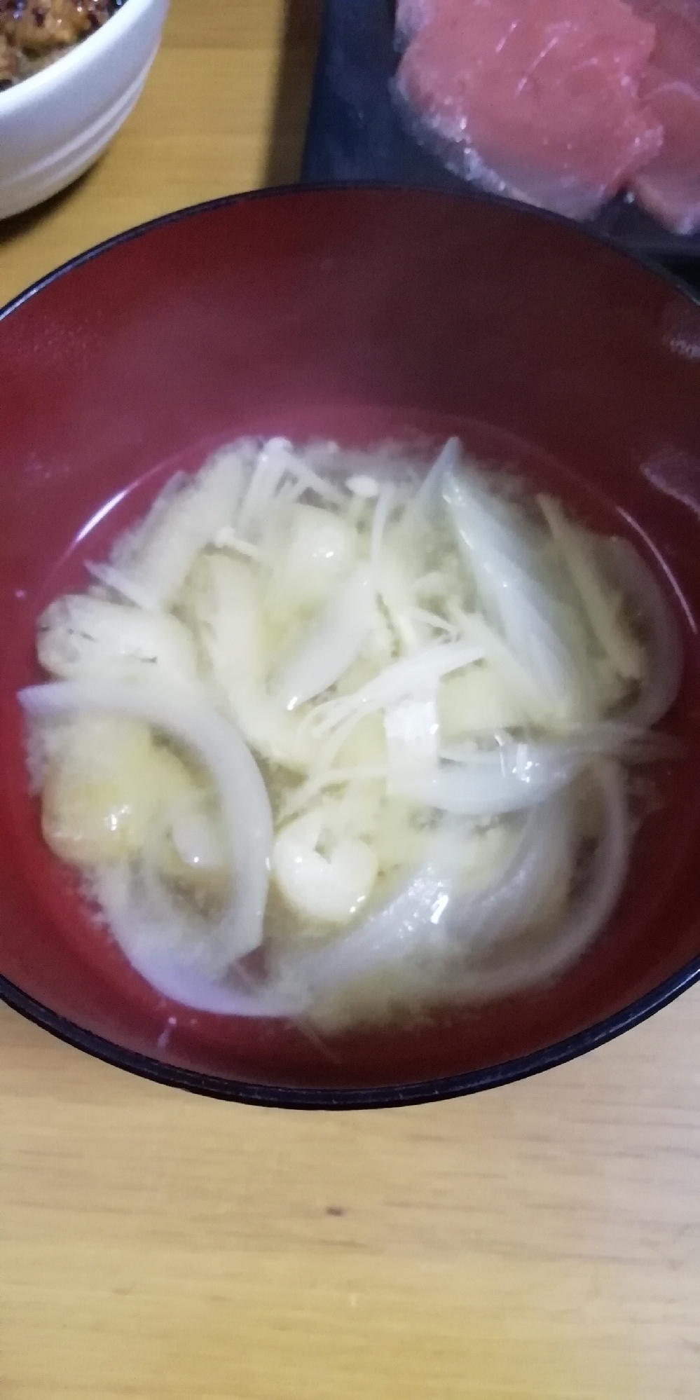 栄養たっぷり♪えのき味噌汁♪