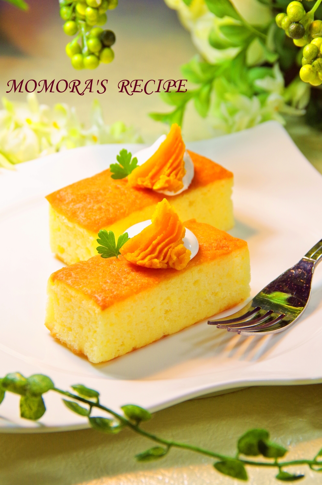 Hmで簡単ふわふわ カボチャのカステラケーキ レシピ 作り方 By ももら 楽天レシピ