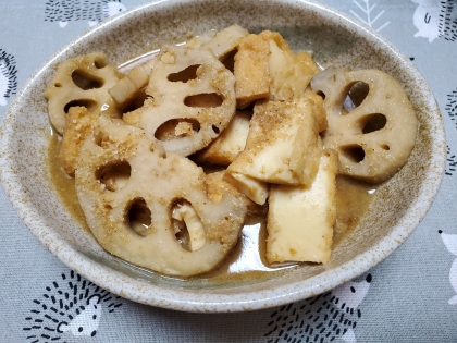 ご飯がススム レンコンと厚揚げの甘辛煮♪