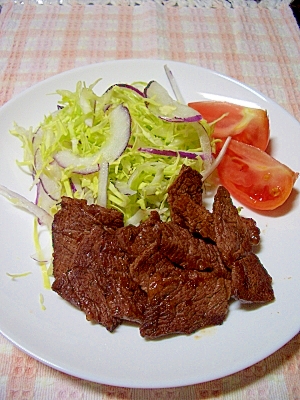 牛肉のわさび醤油ステーキ