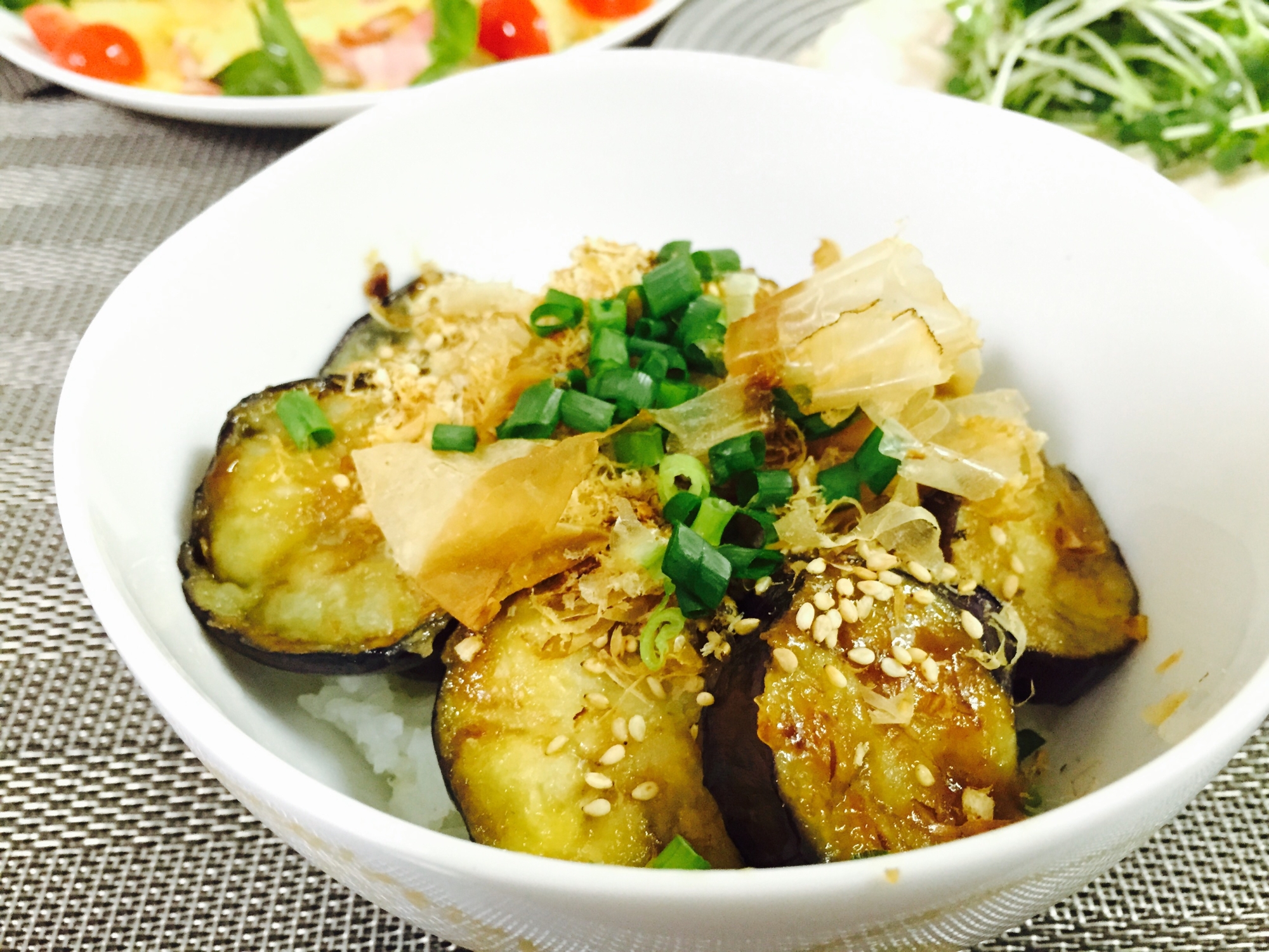 なすの照り焼き丼