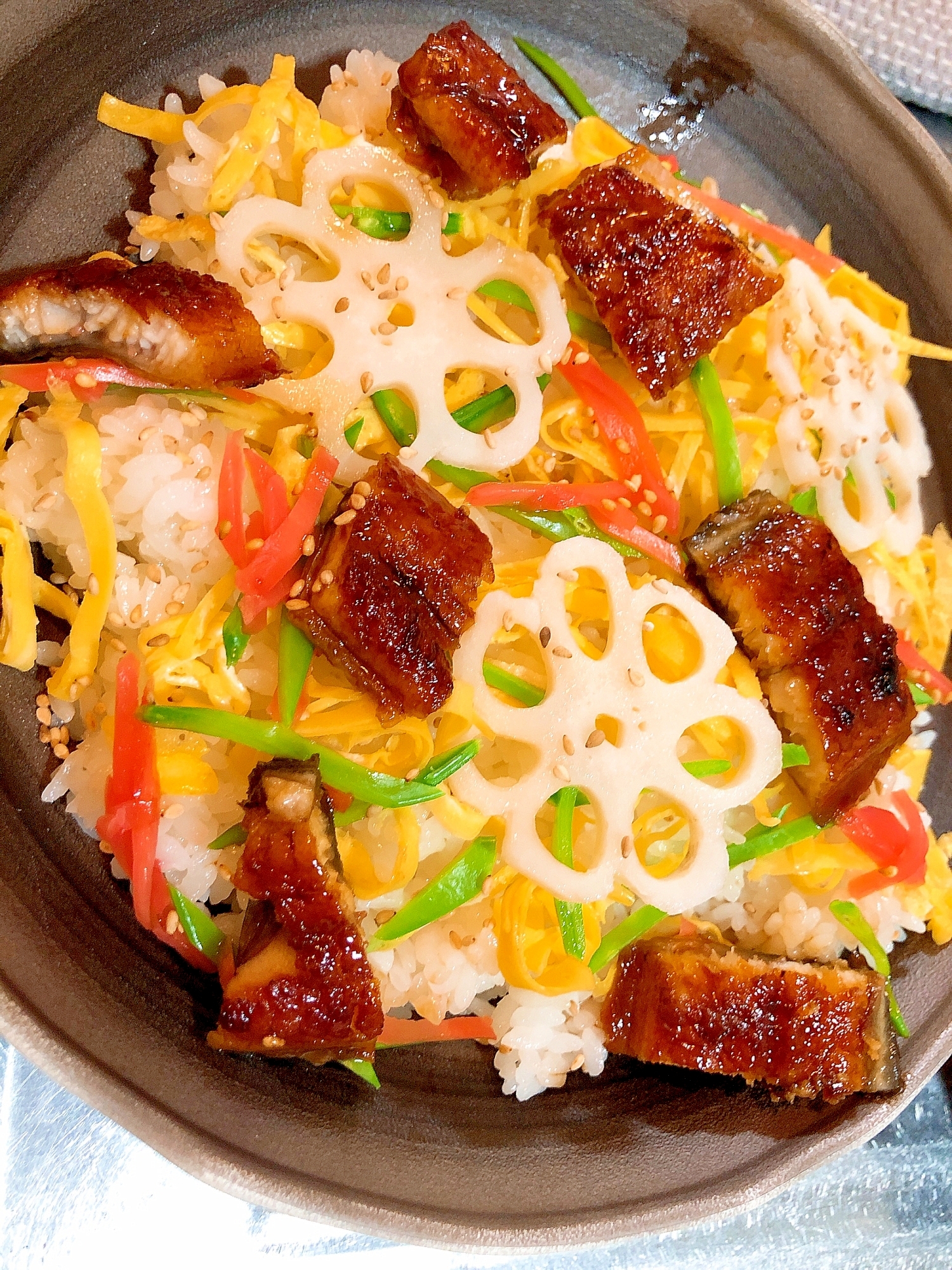 ひなまつりに食べたよ うなぎちらし寿司 レシピ 作り方 By ミートソース 楽天レシピ