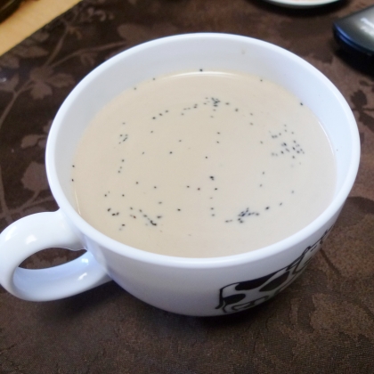 牛乳多めで作りました！
とってもおいしかったです☆
カフェ気分♪