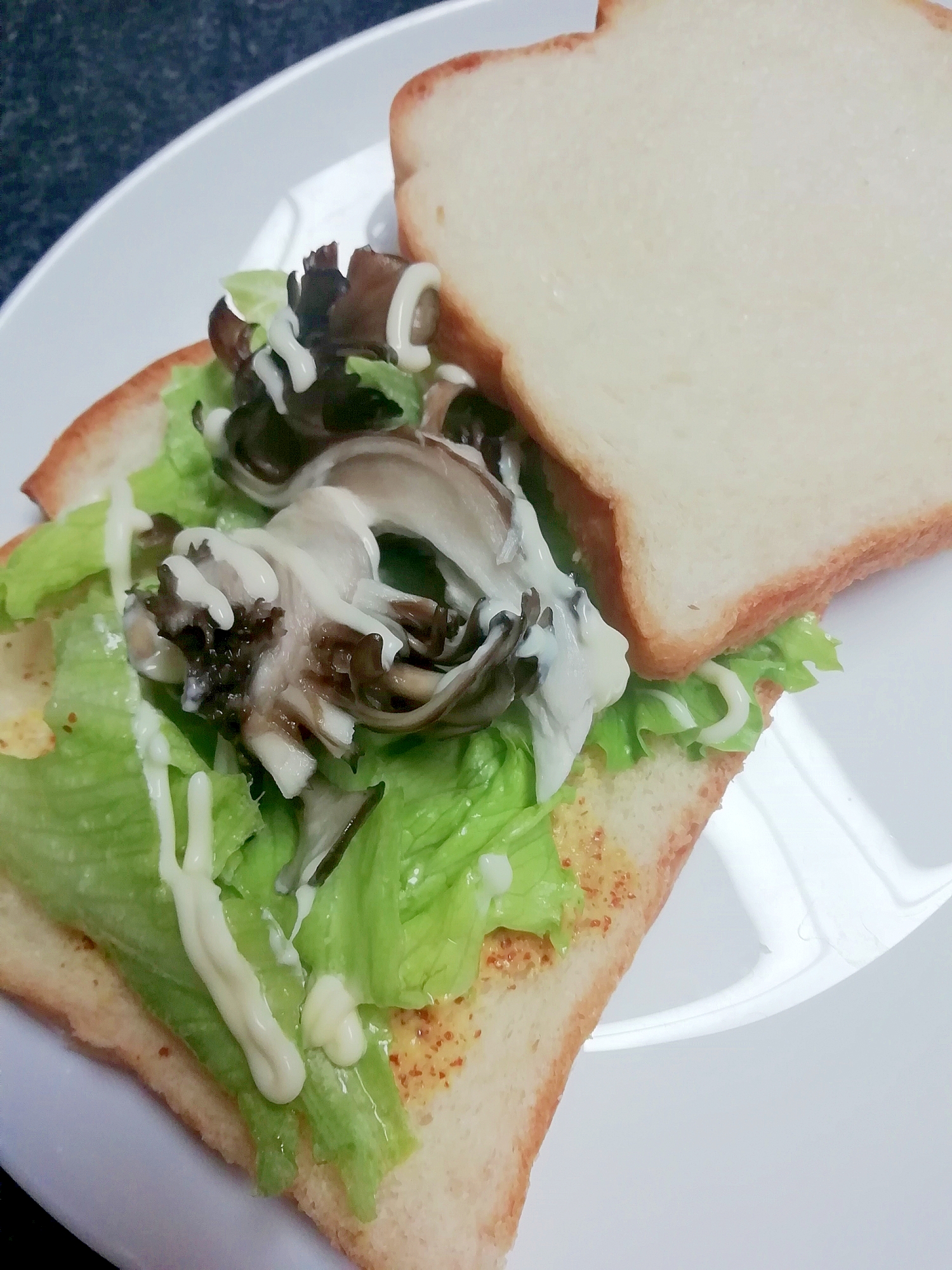 【パン料理】舞茸サンドイッチ