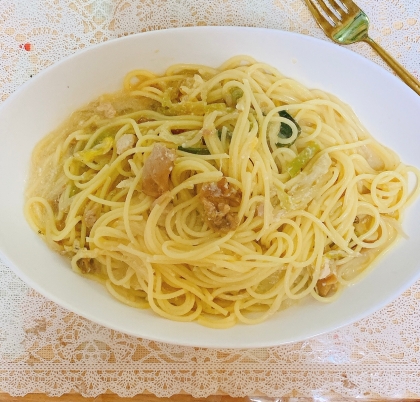 サヴァ缶レシピ♡アクアパッツア風パスタ　サバ缶