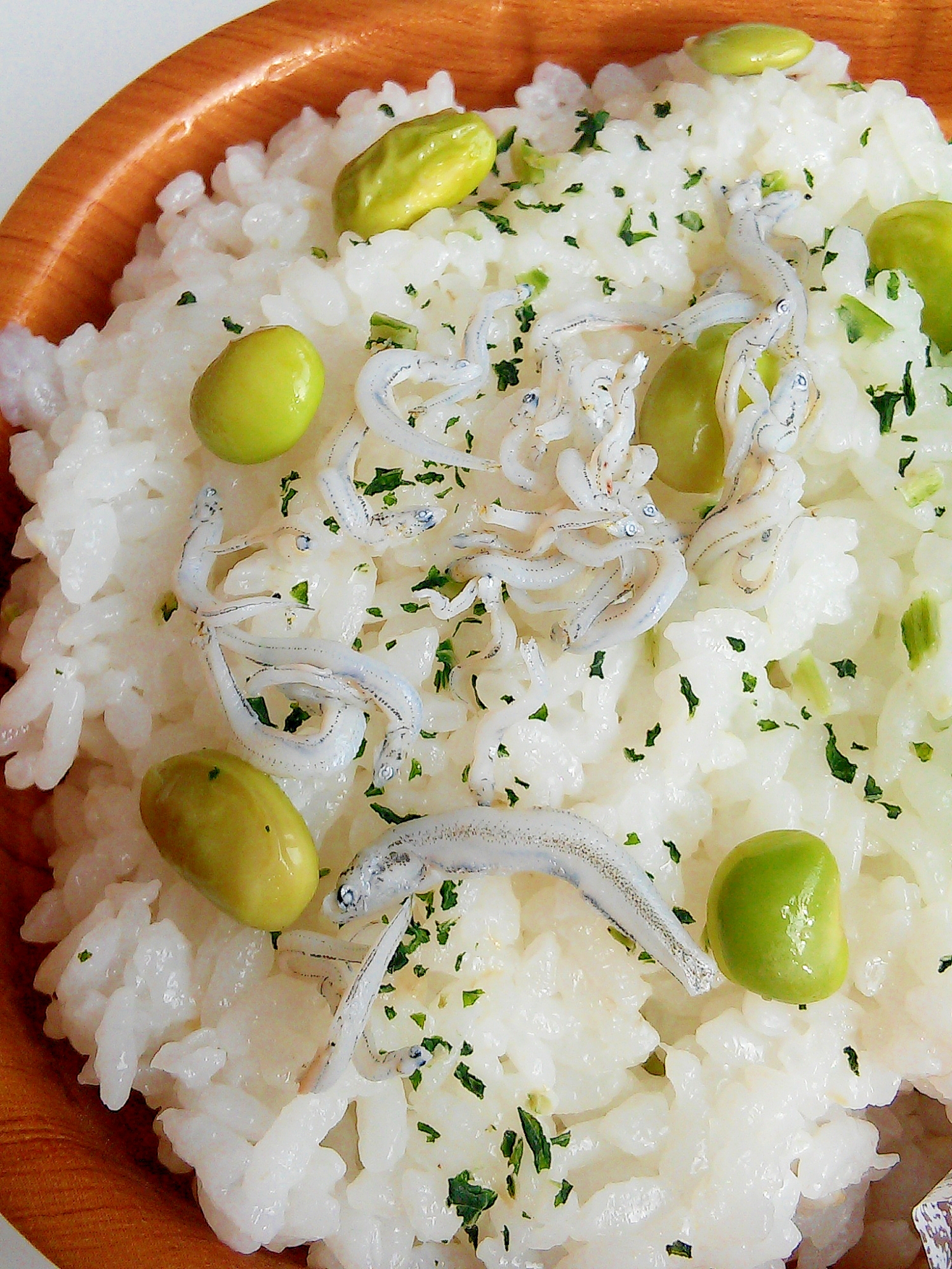 ズボラ飯 しらすと枝豆のせ 海苔しお風味の混ぜご飯 レシピ 作り方 By みずたまsweet 楽天レシピ