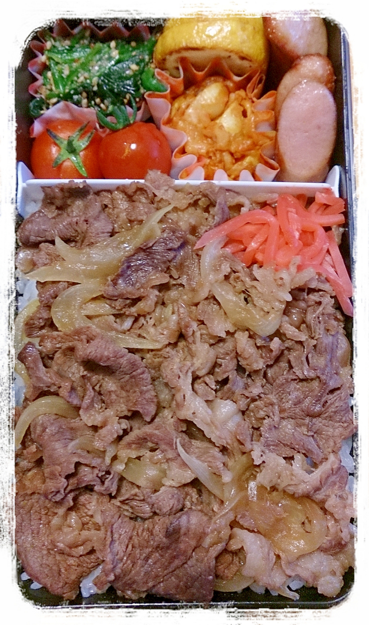 めんつゆで牛丼 忙しい朝の時短男子弁当 レシピ 作り方 By ぼーずの母ちゃん 楽天レシピ