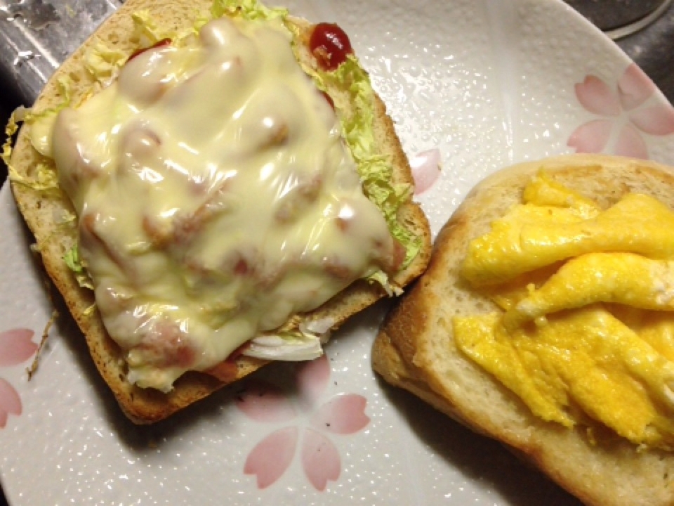 朝食に★おかず食パン