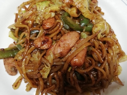 ♡10分で完成　太麺焼きそば♡