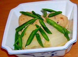 生揚げと白菜の煮物