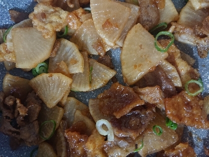 大根と豚肉の生姜焼き