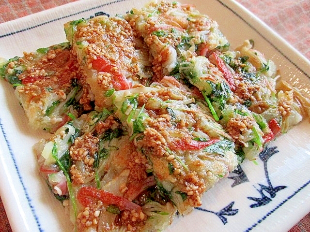 じゃがいもと豆苗のもっちもちチヂミ レシピ 作り方 By ちえ Sキッチン 楽天レシピ