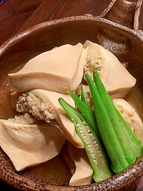 高野豆腐の肉詰め煮