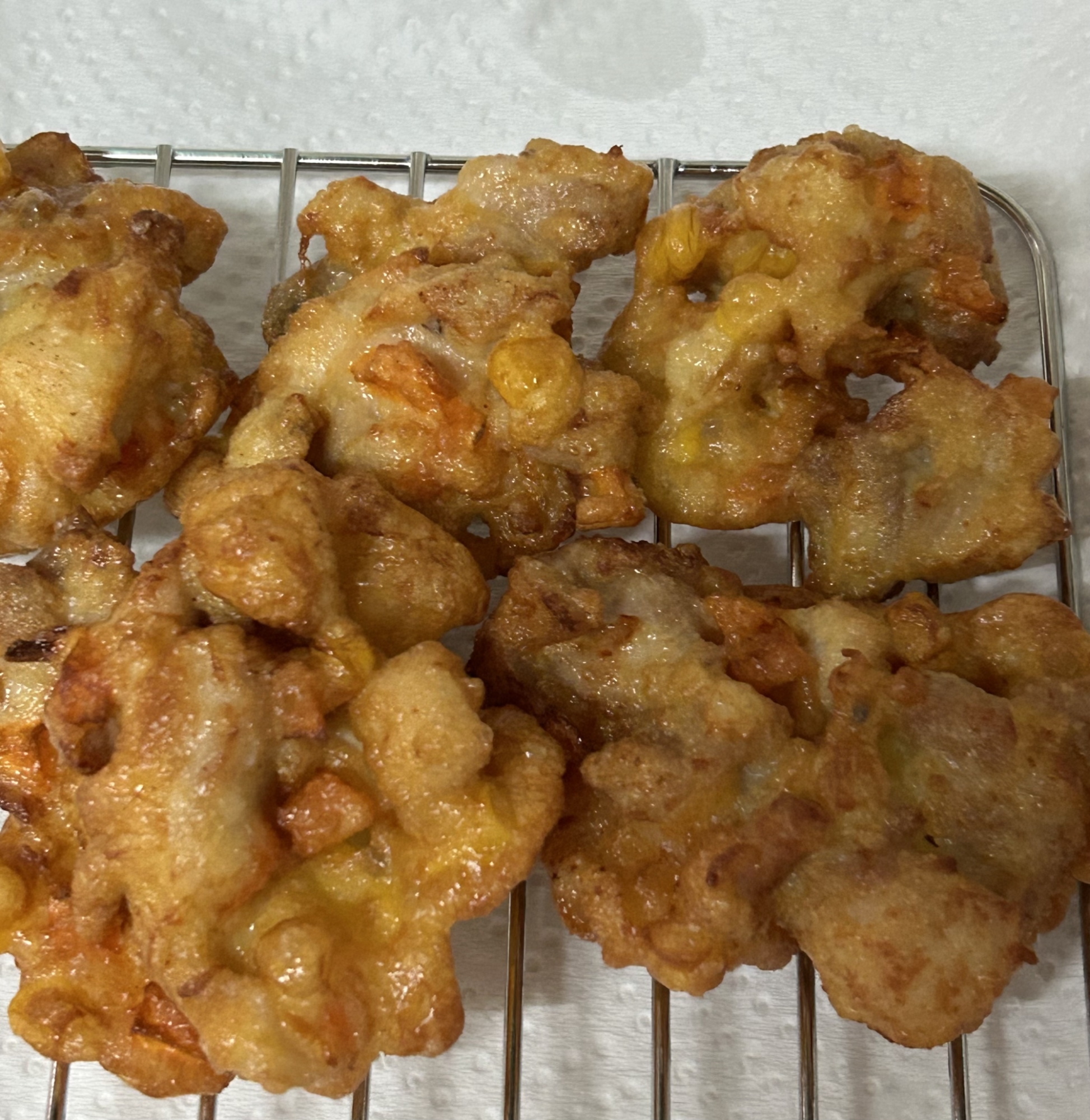 鶏肉のかき揚げ風唐揚げ