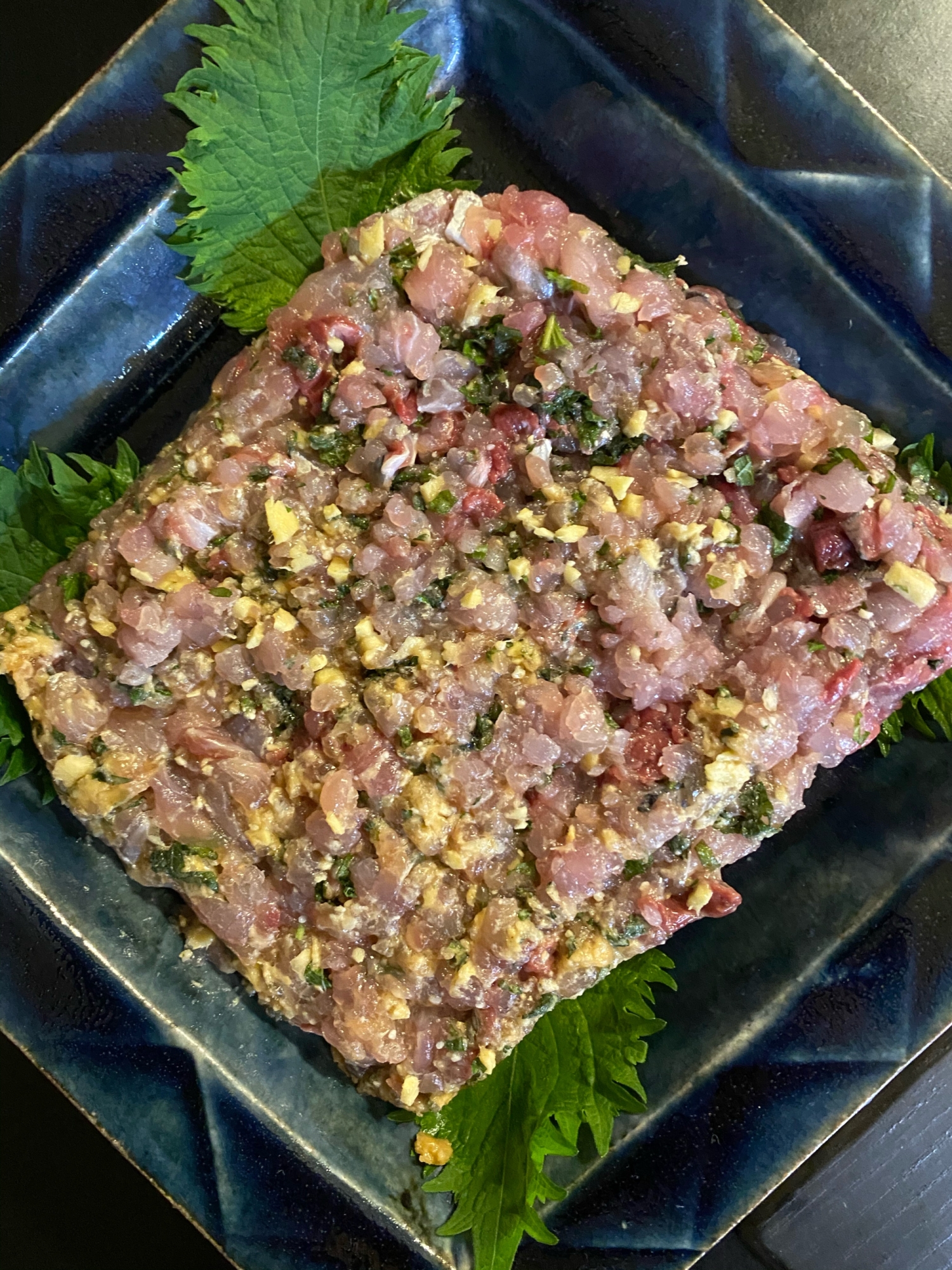 ごま油が効いてる!鯵のなめろう!