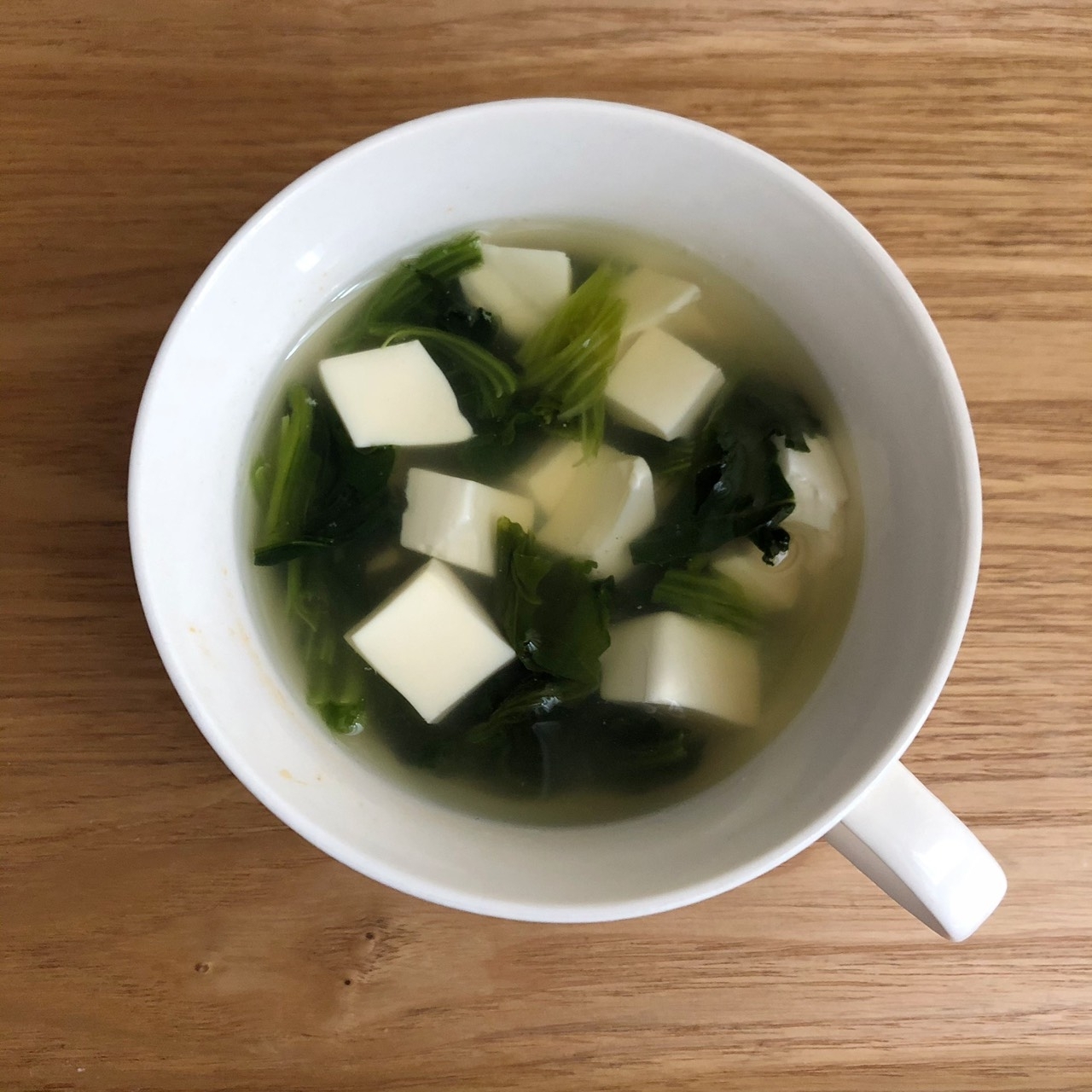 ほうれん草と豆腐のすっきりスープ
