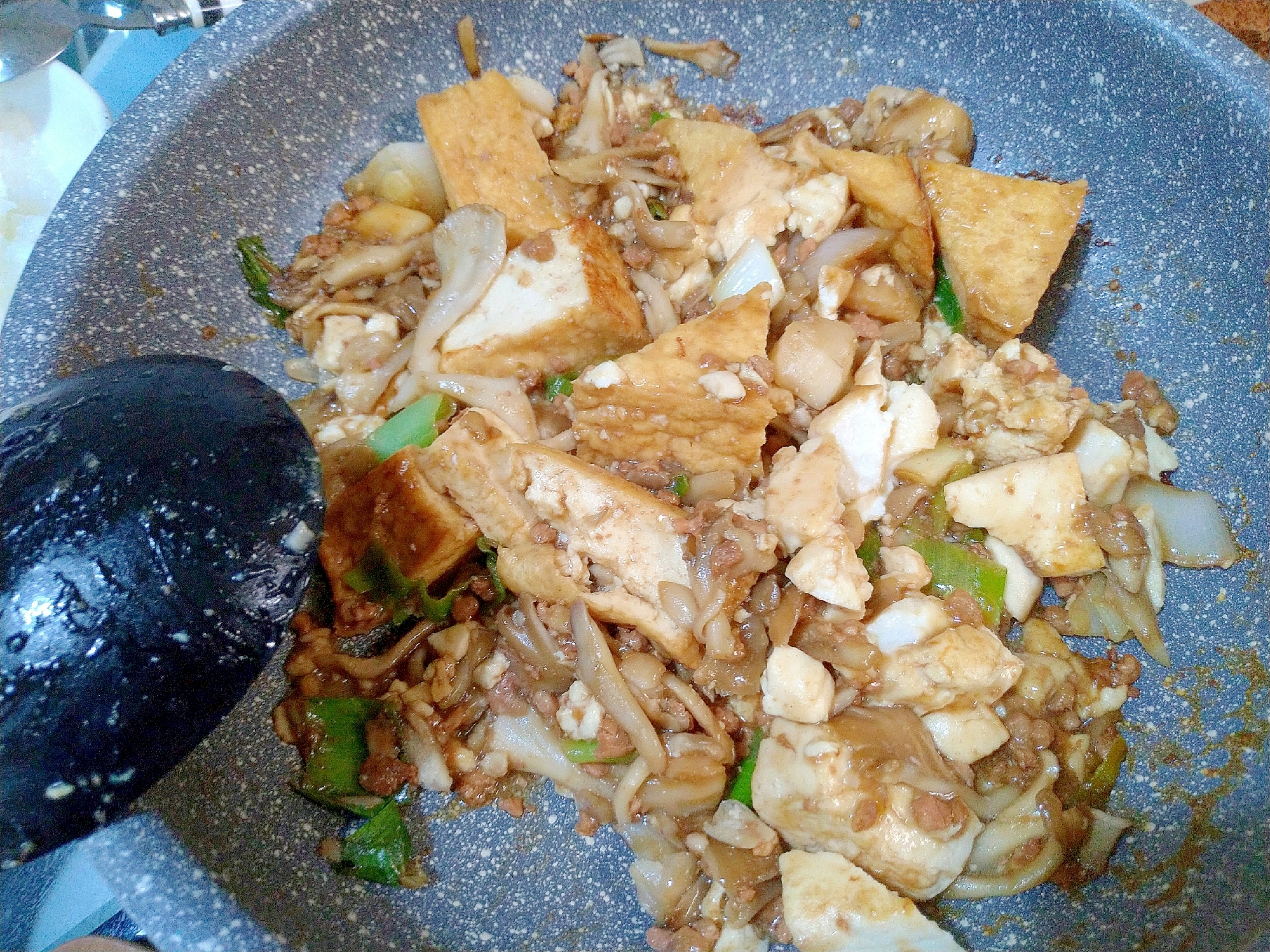 大豆のお肉の麻婆厚揚げ