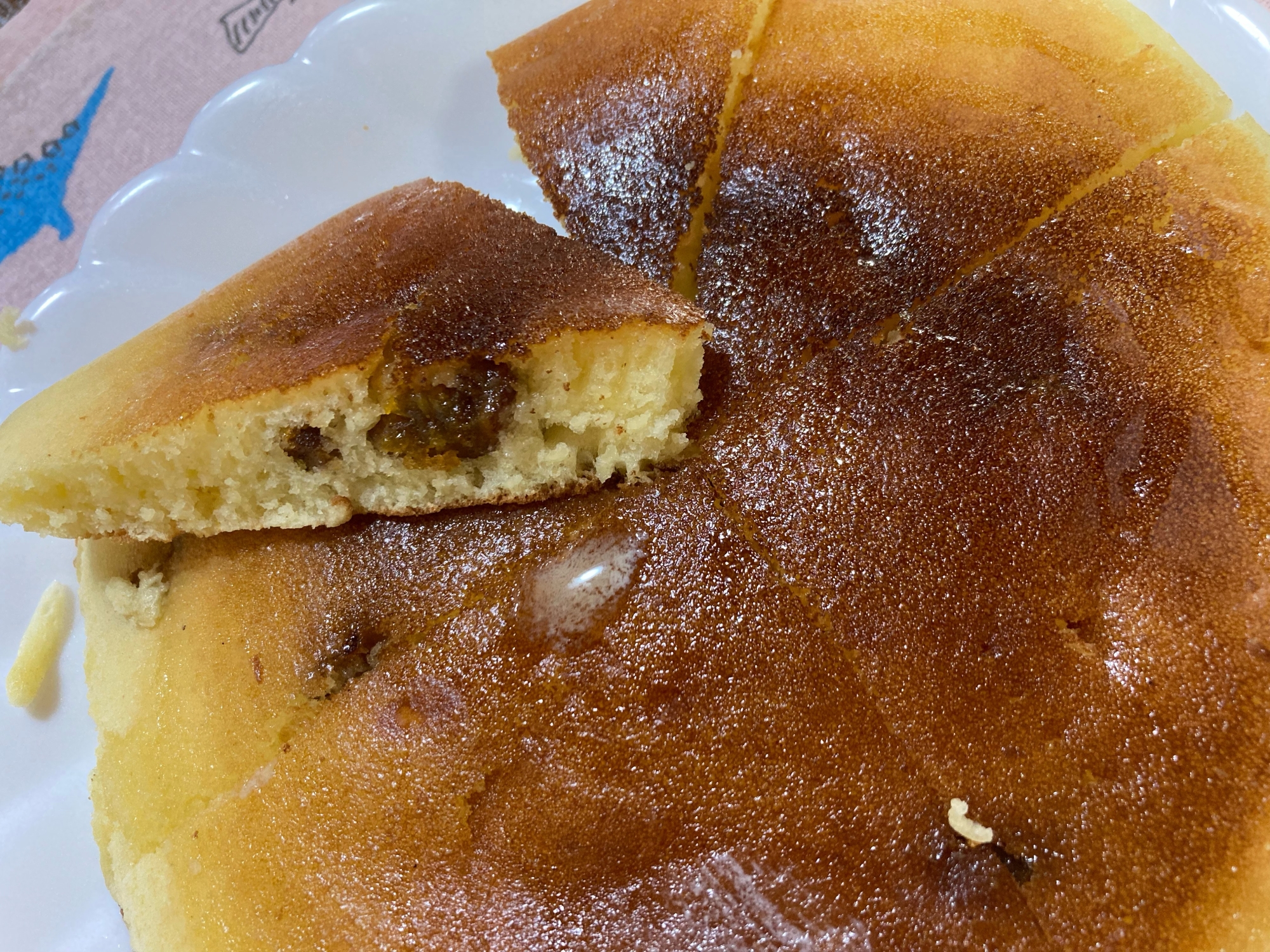 ゴロゴロ干し柿のホットケーキ