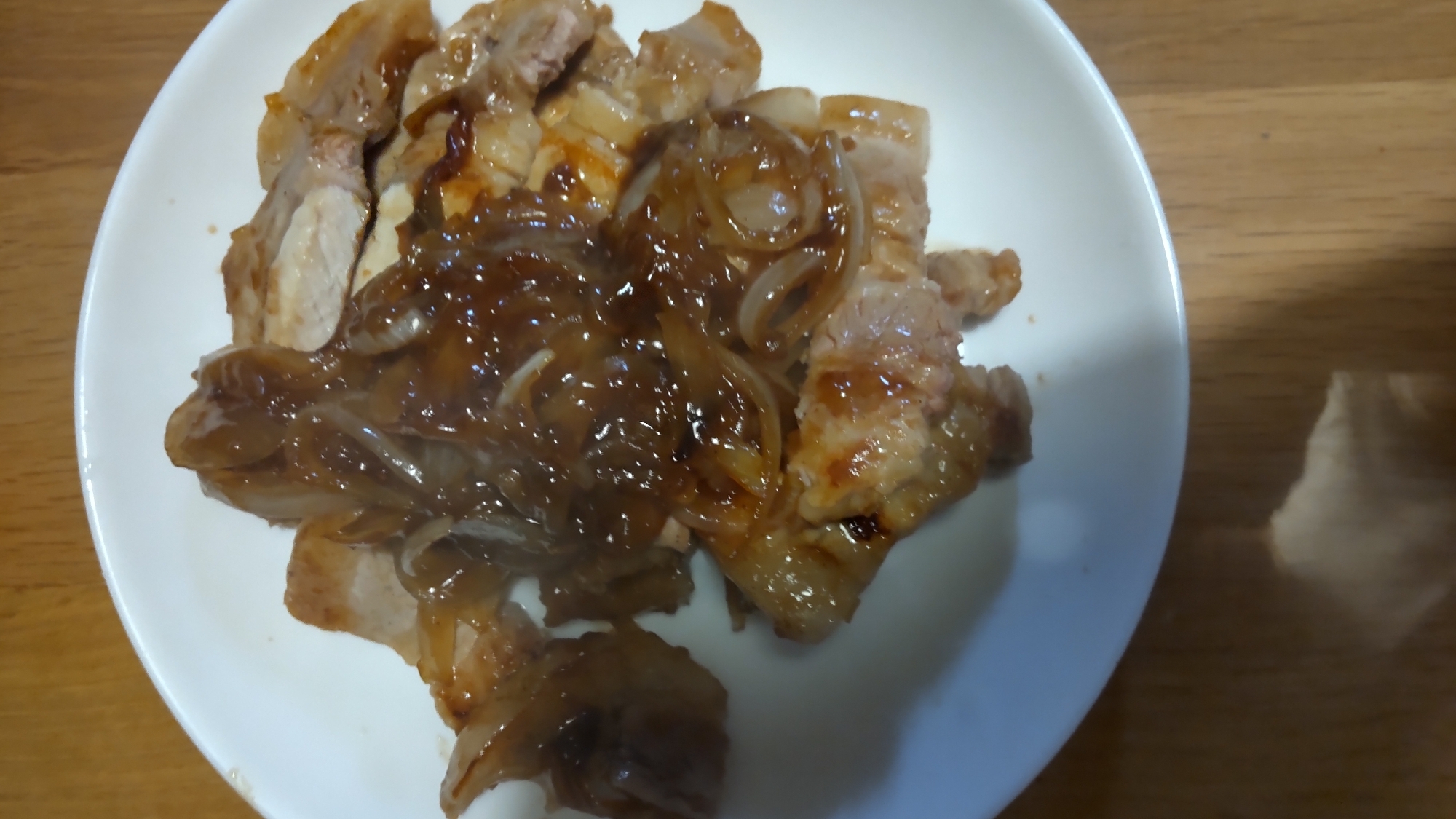 豚肉玉ねぎマスタードソース焼き