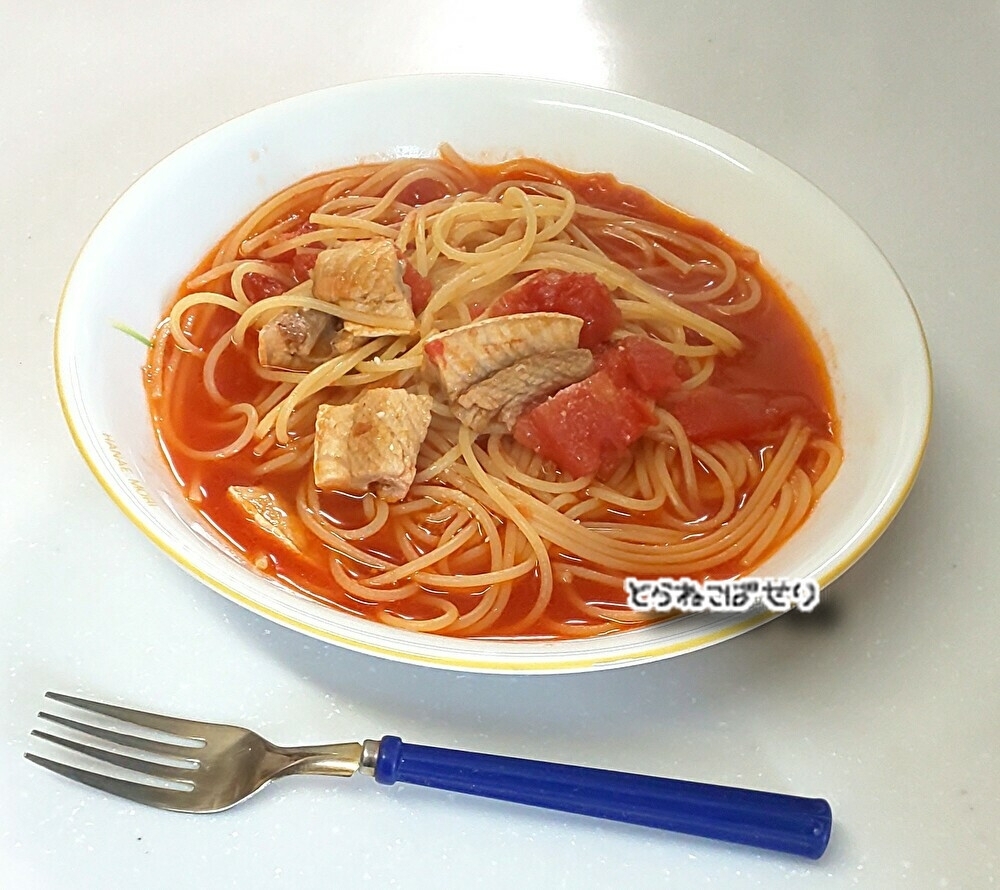 ＊ぶりのトマトスープパスタ＊