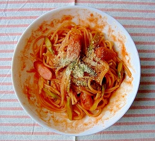 鍋でもレンジでも ワンポットナポリタン